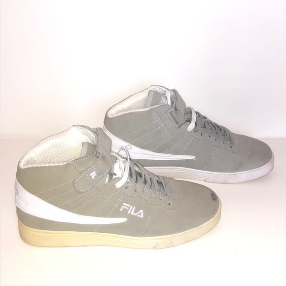 FILA High Top Gray Athletic Shoes Sneakers Size 9 - Picture 3 of 8
